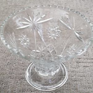 Anchor Hocking Prescut Clear Bowl or Punch Stand